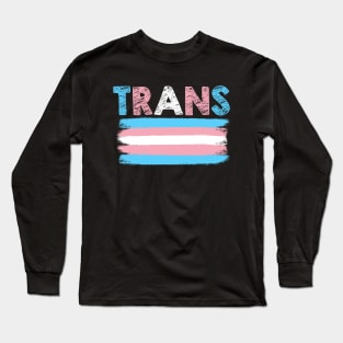 Transgender Pride Shirt Trans Queer LGBTQIA Agender Gay Ally Long Sleeve T-Shirt